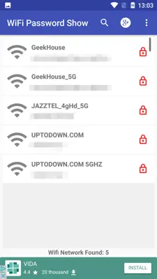 WiFi Password Show android App screenshot 2